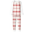thumbnail image 3 of Posijego Womens Christmas Pajama Sets Plaid Printed Long Sleeve Tops Jogger Pants Lounge Sets Pjs Loungewear, 3 of 5