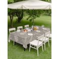 thumbnail image 3 of Outdoor Tablecloth with Umbrella Hole and Zipper, Christmas Snowflakes Rectangle Table Cloth 60x84 Inch Waterproof Tablecloth, Winter Xmas Pine Leaf Grey on Linen Picnic Table Cover for Patio Camping, 3 of 7