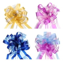 20pcs 7" Large Big Pull Bow Car Gift Wrapping Bows Ribbon for Wedding Christmas Bow, Gold/Purple/Pink/Blue