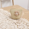 thumbnail image 5 of Zanarzt Beach Hat for Girls Little Kids Girls Summer Straw Sun Hat Wide Brim Bowknot Floppy Beach Sun Hat and Straw Bag Beige,One Size, 5 of 8