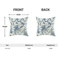 thumbnail image 4 of Chinoiserie Pillow Covers 18x18 Set of 2, Vintage Bule Birds Flowers Farmhouse Decorations Throw Pillow Covers Blue and White Outdoor Decorative Linen Cushion Case for Couch Sofa Home, 4 of 6