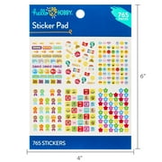 Hello Hobby Multicolor Teacher Reward Sticker Pad, School Icons, 765 Count
