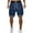 Navy, variant on Enjoytime Mens Shorts Patchwork Elastic Drawstring Waist Workout Athletic Plus Size Shorts with Pockets for Casual Running Black L