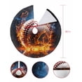 thumbnail image 7 of Baseball Christmas Tree Skirt 36 Inches Large Christmas Skirt Tree, Baseball Flame Modern Abstract Art Tree Skirt Christmas Decorations for Fireplace Party Holidays Indoor Outdoor, 7 of 7