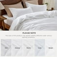 thumbnail image 5 of 100% Washed Cotton Duvet Cover King - Bright White Minimalist Duvet Cover Linen Like for All Seasons - GentleSoft™ Plain Simple Cotton Bedding, 3 Pieces (Bright White, King, 104"x90"), 5 of 9
