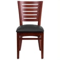 thumbnail image 4 of Flash Furniture Chaise de Restaurant Rembourrée Darby en Acajou et Noir, 4 of 4