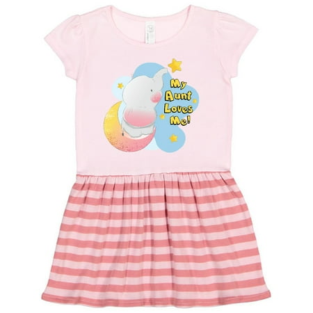 

Inktastic My Aunt Loves Me Gift Toddler Girl Dress