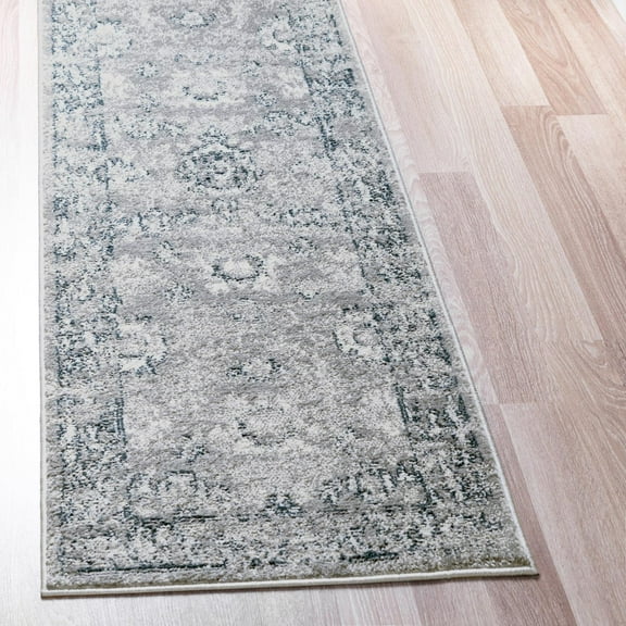 Unique Loom Sumter Collection Area Rug - Edmunds (2' 7" x 10' Runner Gray/Ivory)