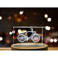 thumbnail image 3 of Vintage Bicycle Decor Crystal Engraved with Retro 3D Bike Design Home Decor Gift, 3 of 6