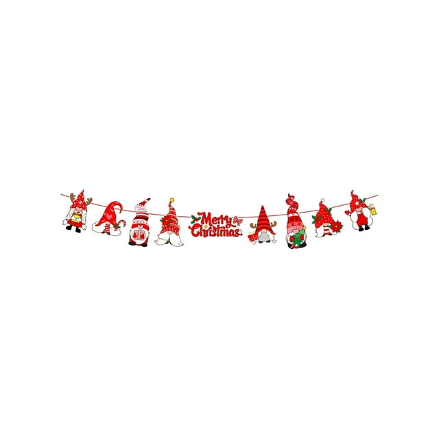 Garlands for Decor Christmas Decoration Party Banner Colorful Paper Garland Xmas Letters Hanging Decoration Garland Rope Banner Christmas Party Decor