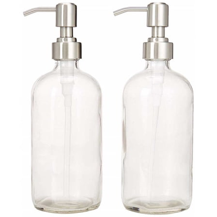 LEORX 4Pcs Replacement Press Pump Heads Stainless Steel for Lotion Bottles