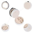 thumbnail image 3 of Unique Bargains Jewelry Box PU Leather Jewelry Organizer for Earring Necklace Ring White, 3 of 8