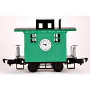 Bachmann 98099 G Scale Wood Cupola Caboose - Ready to Run - Li'l Big Haulers -- Short Line Railroad (green, black)