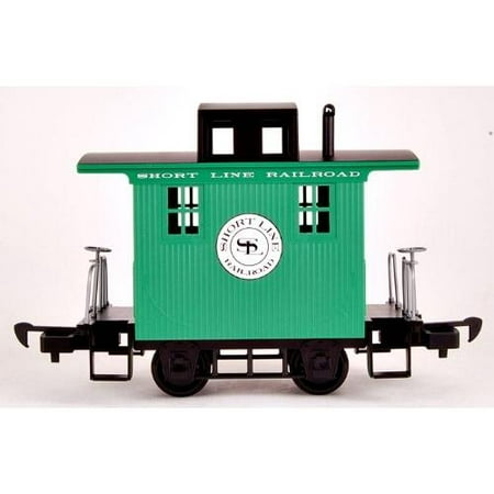 Bachmann 98099 G Scale Wood Cupola Caboose - Ready to Run - Li'l Big Haulers -- Short Line Railroad (green, black)