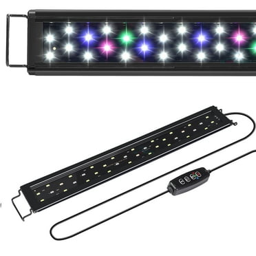 Aquaneat LED Aquarium Light, Full Spectrum, Adjustable, with Built-in Timer for 48-54 Inch Water Fish Tank Light Multi-Color