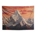 thumbnail image 5 of ONETECH  Mountain Tapestry, Evening South High Hill Above the Sky Colorful Nepal Everest Photo, Wide Wall Hanging for Bedroom Living Room Dorm,Bluegrey Salmon, 5 of 7