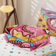 thumbnail image 5 of meiyoeat Sweet Baseball Ice Cream Zipper Full Size Comforter Sets with Fitted Sheet and 2 Pillowcases for Girls, Kawaii Letter K Glove Zipper Bedding Set, Polkadot Reversible, 4 Pieces, 5 of 7