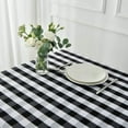 thumbnail image 2 of Checkered Square Tablecloth Waterproof Spillproof Wrinkle Resistant Heavy Weight Soft Gingham Table Cloth for Picnic Dinner and Party Washable Polyester Fabric, 60 x 60 Inch Black and White, 2 of 6