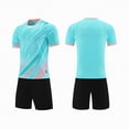 thumbnail image 2 of CAICJ98 Kids Soccer Jerseys for Boys Girls Training Outfit Team Uniform Athletic Shirts Shorts Clothing Sets Sportswear (E,9-10 Years), 2 of 4