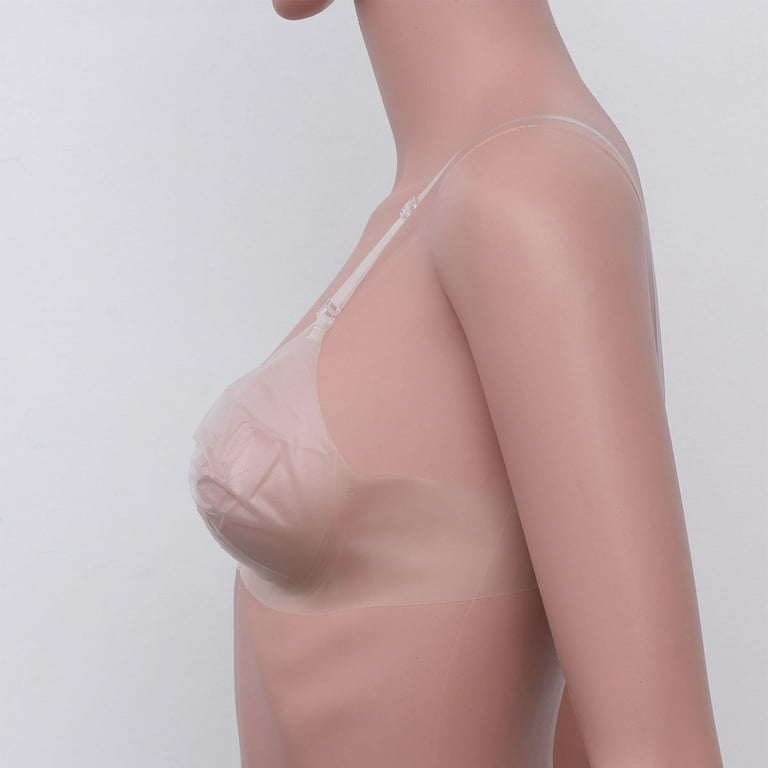 Ultra-thin Japanese pink sexy transparent sexy bra three-point