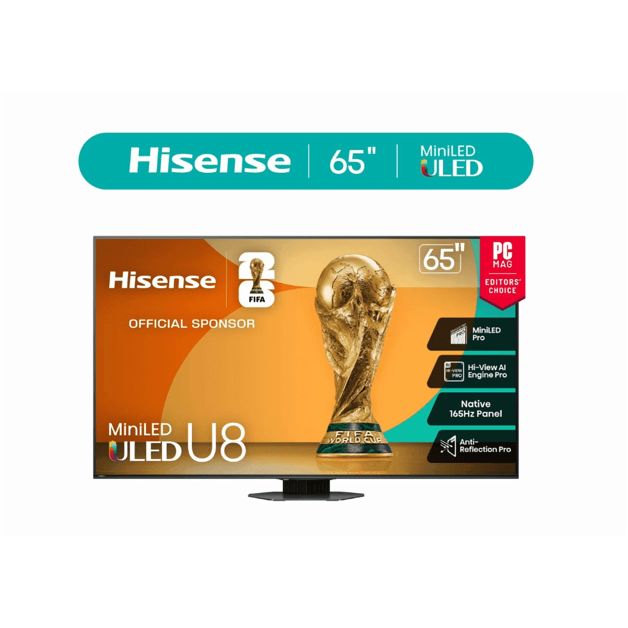Hisense 65U8QG 65" 4K UHD Mini-LED LCD TVs Television Type, 1 Pack