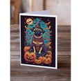 thumbnail image 2 of Carolines Treasures DAC1528GCA7P 5 x 7 in. Unisex Pug Witchy Halloween Greeting Cards & Envelopes - Pack of 8, 2 of 3