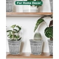 thumbnail image 4 of 6 Inch Silver Metal Rustic Flower Pots - 6Pcs Galvanized Planters with Drainage Hole and Rubber Plug, Rustproof Metal Bucket Plant Pots Farmhouse Vintage Style for Decor, 4 of 6
