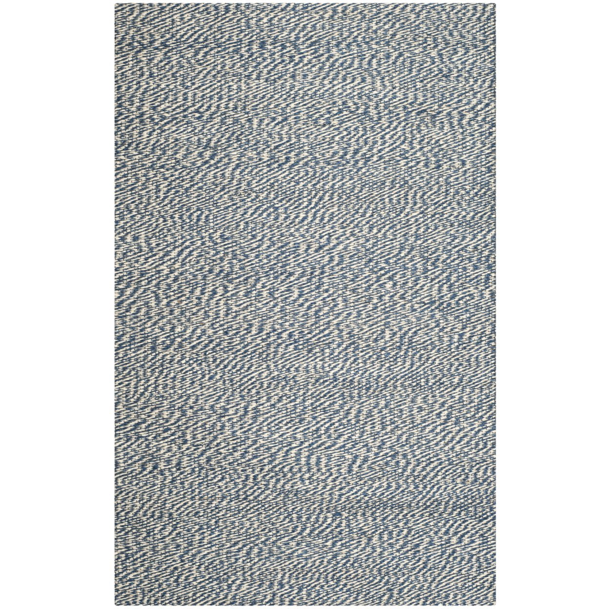 SAFAVIEH Natural Fiber Lars Braided Jute Runner Rug, Blue/Ivory, 2'6" x 8'