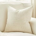 thumbnail image 6 of DADHOT Set of 2 Beige Pillow Covers 20 x 20 inch Farmhouse Boho Decorative Throw Pillow Covers Linen Cushion Covers for Sofa Couch Décor, 6 of 6