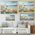 thumbnail image 4 of Designart "Coastal Zinnias" Zinnias Floater Framed Wall Art Living Room, 4 of 5