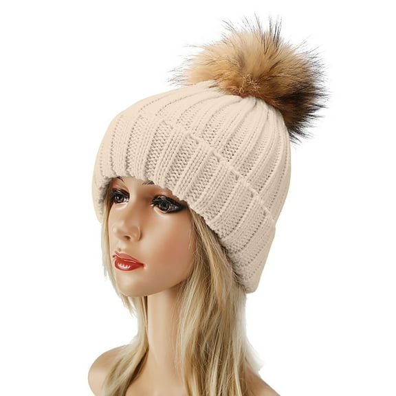 Pyhlmscde Women's Winter Knitted Warm And Comfortable Ski Adjustable Bowler Hat, Winter Hats for Women, Beanie for Women, Women Hats