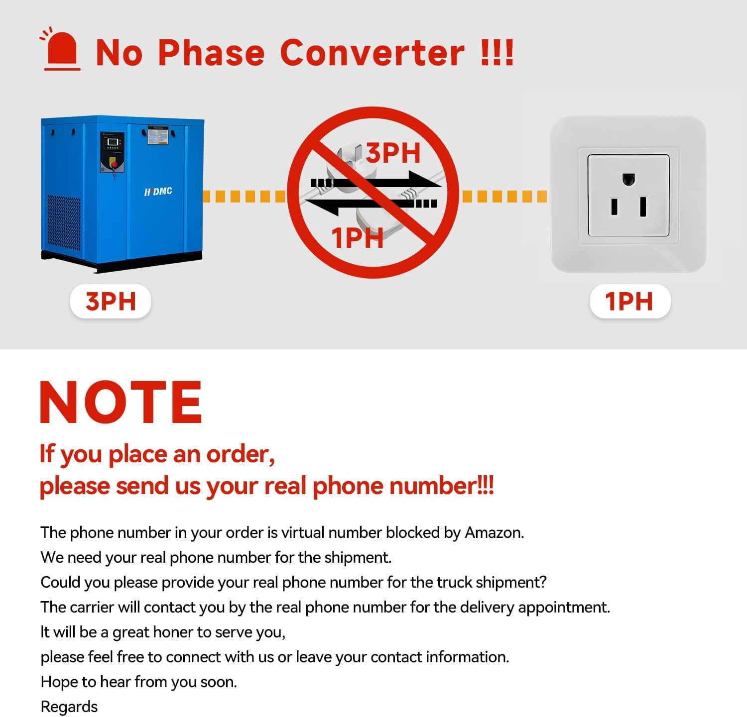 HPDMC 20HP Industrial Rotary Screw Air Compressor, 81 CFM @ 125 PSI, 460V 3-Phase Heavy Duty Compressed Air System for Manufacturing and Fabrication PACK15
