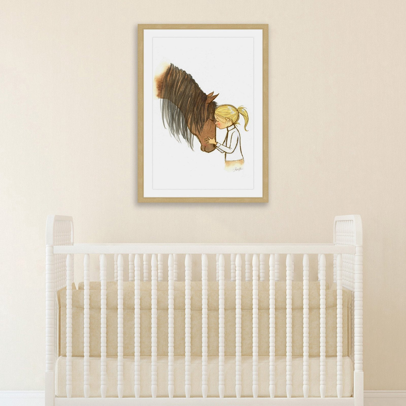 Marmont Hill "Equestrian Girl" By Phyllis Harris Framed Painting Art Print, 12.0" x 1.5"