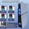 thumbnail image 3 of Silent Enhanced Cooling Fan Fit for PS 5 Slim/Pro Console Accessories 3-Fan External Cooler with Adjustable Speed & RGB Light Blue LED Indicator, 3 of 5