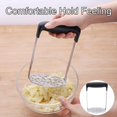 thumbnail image 4 of Potato Masher Potato Ricer With Kitchen Masher Ricer Stainless Steel Ergonomic Handle Stainless Steel Potato Masher For Home Apartment Restaurant, 4 of 8