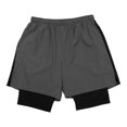 thumbnail image 1 of Bermuda Athletic Works para Hombre, Short Doble Gris Talla M, 1 of 4