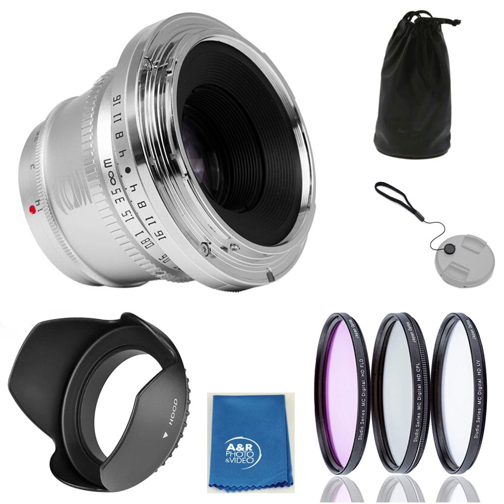 gemakkelijk professioneel Vegen TTArtisan 35mm F1.4 APS-C Lens Kit For L Mount Camera Leica T TL TL2 CL  Sigma FP With Filters , Hood , Case - Walmart.com