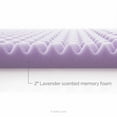 thumbnail image 4 of Lucid 2-inch Lavender Scented Zoned Memory Foam Mattress Topper, 4 of 7
