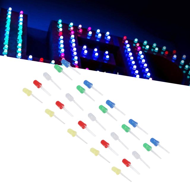 Kit surtido de diodos emisores de luz, 1000 piezas de diodos emisores de luz LED Kit de diodos emisores de luz LED Diodos LED Funcionalidad versátil