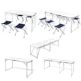 thumbnail image 5 of vidaXL Foldable Camping Table Set with 6 Stools Height Adjustable 70.9"x23.6", 5 of 10