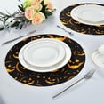 thumbnail image 6 of GZHJMY Halloween Pumpkin Round Placemats Set of 6, Non-Slip Table Mats Washable Heat Resistant Place Mats for Kitchen Dining Table Home Decor,15.4 Inch, 6 of 7