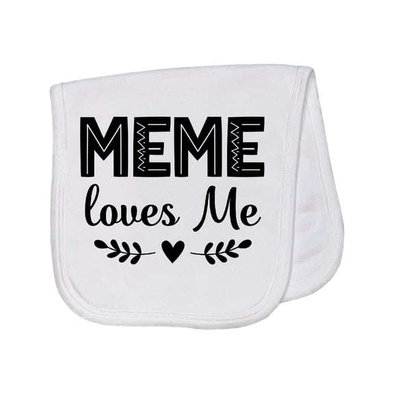 Inktastic Meme Loves Me Baby Clothes Baby Burp Cloth