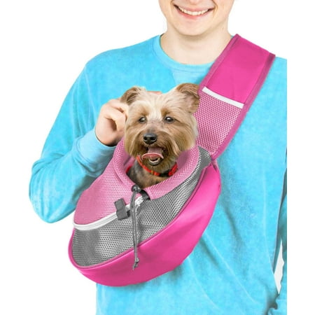Hgudesign Pet Sling Carrier - Small Dog Puppy Carrying Bag se Pouch -For Pooch Dog Doggie Yorkie huahua Baby Papoose Bjorn -Travel Front Backpack Chest Body Holder Pack To Wear (Teal-L)