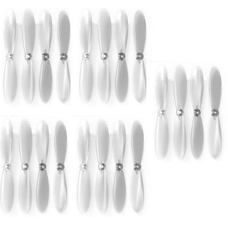 HobbyFlip Clear Propeller Blades Props 5x Propellers Transparent Compatible with Blue Mini Drone