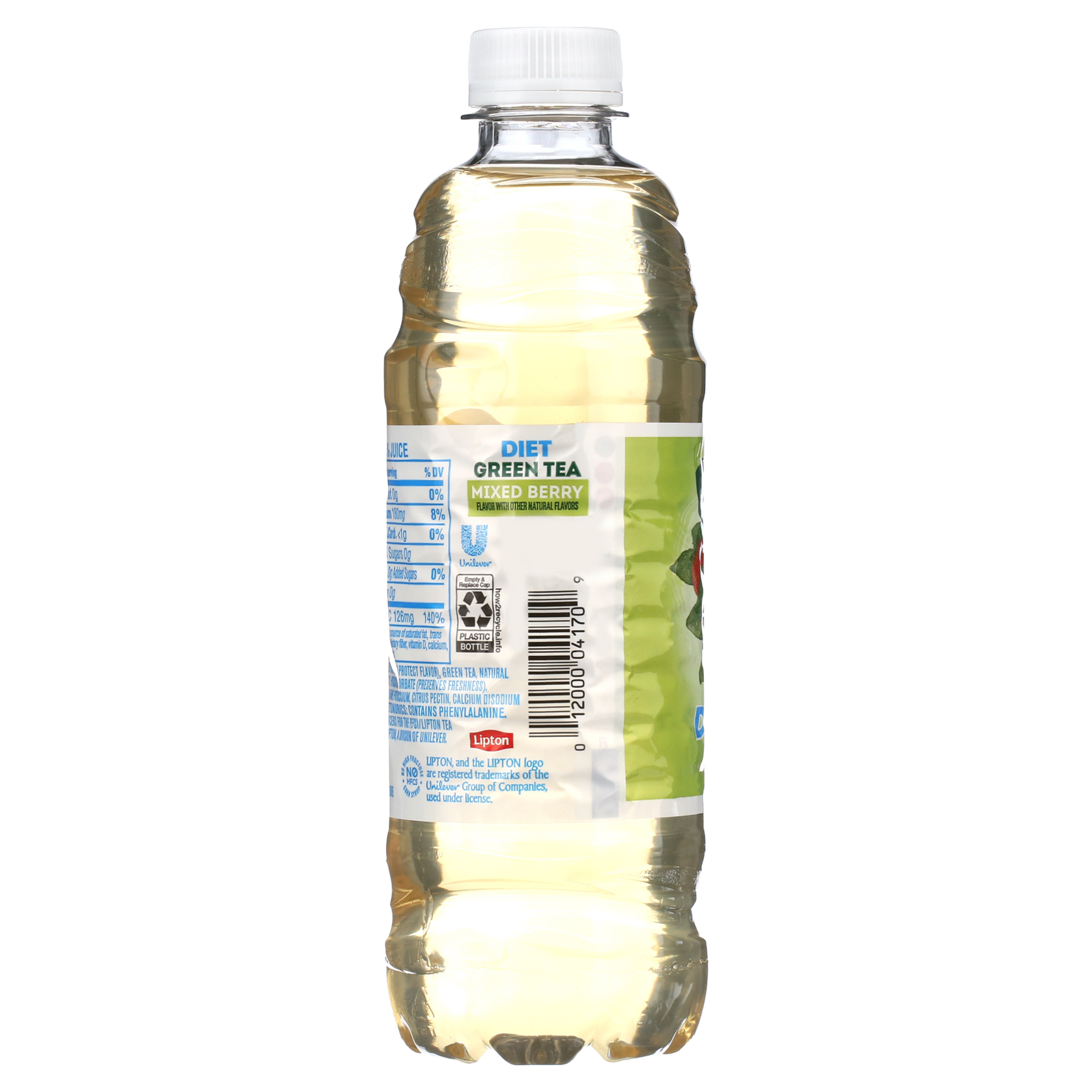 Lipton Diet Green Tea Mixed Berry Iced Tea, 16.9 fl oz, 12 Pack Bottles