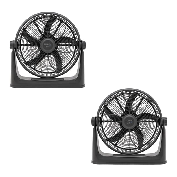 Narvik, Set de 2 Ventiladores 2 en 1, Piso y Pared, 20 pulgadas, Silencioso con Aspas Plásticas