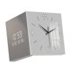 thumbnail image 5 of Reloj de pared lateral doble, reloj de esquina de Metal, reloj electrónico decorativo grande moderno, reloj colgante para decoración de oficina de Gris, 5 of 9