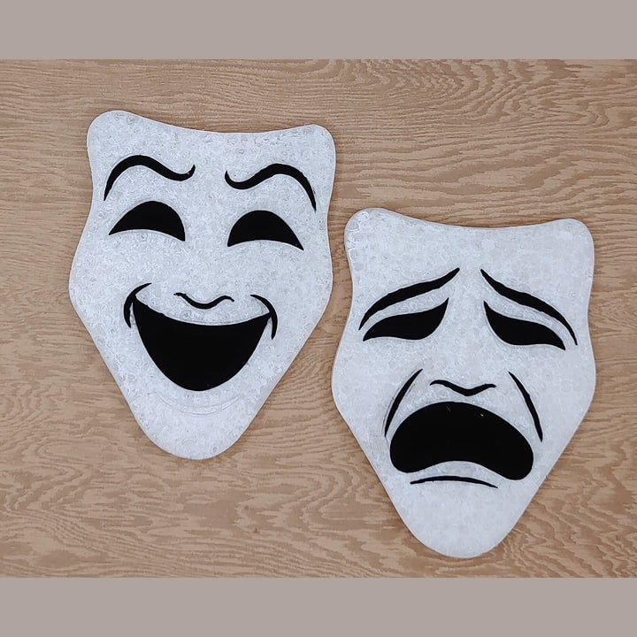 Theater Masks Silicone Freshie Mold