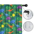 thumbnail image 4 of Blackout Kids Curtains,Green Cartoon Dinosaurs Palm Trees Sun Pattern Childrens Insulated Curtains Set Of 2,Bedroom Essentials,Toddler Room Decor 42"x54", 4 of 5