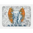 thumbnail image 1 of Elephant Bath Mat, Surfboards and Elephant Floral Backdrop Aloha Athlete Sports, Non-Slip Plush Mat Bathroom Kitchen Laundry Room Decor, 29.5 X 17.5 Inches, Slate Blue Pale Grey Orange, Ambesonne, 1 of 2